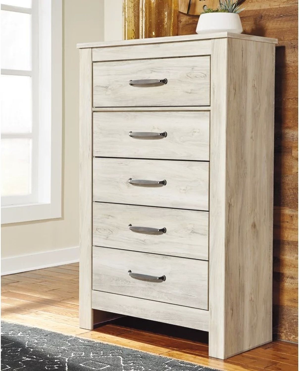 Bellaby White Five Drawer Chest B33146