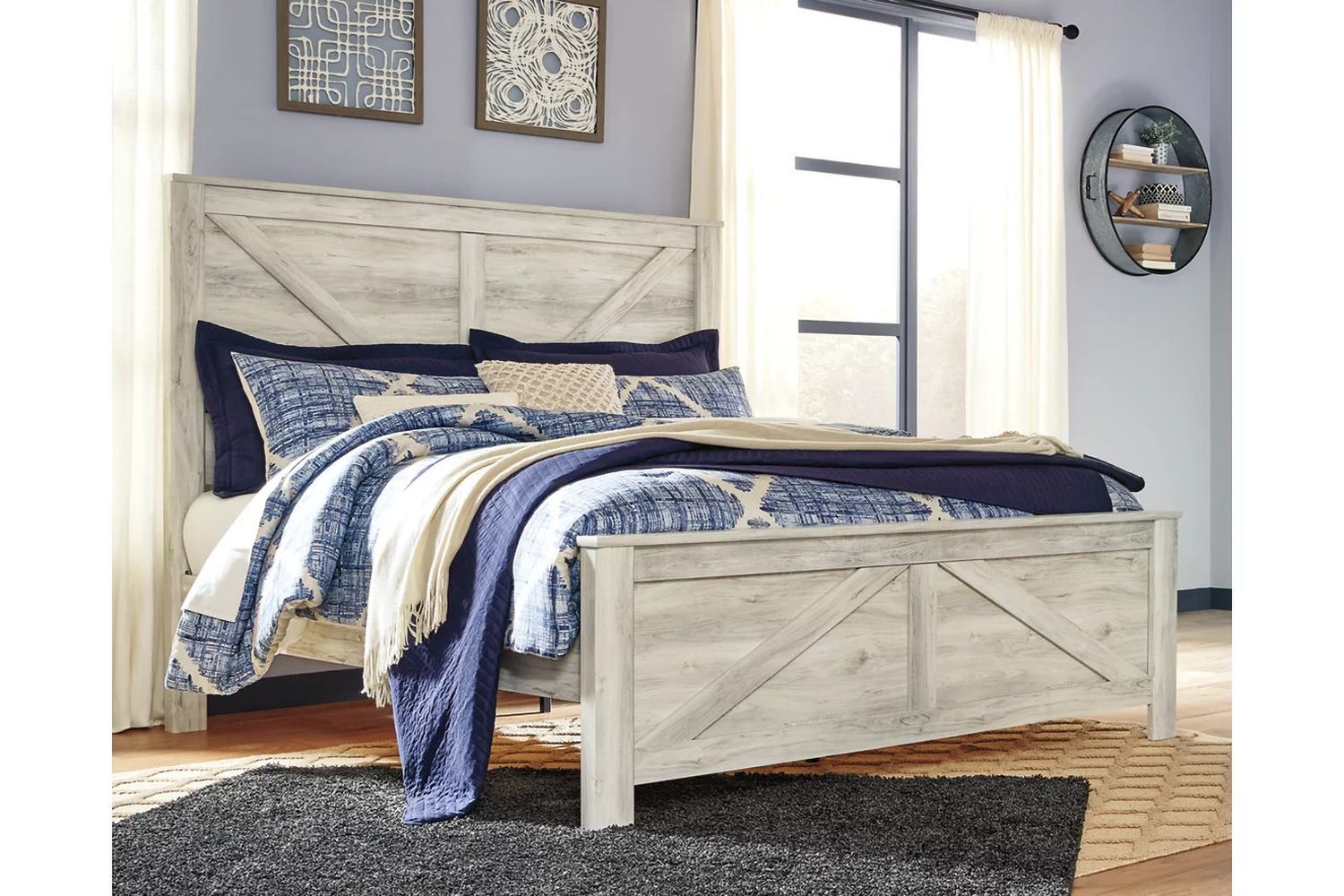 Bellaby Whitewash King Panel Bed B331B10