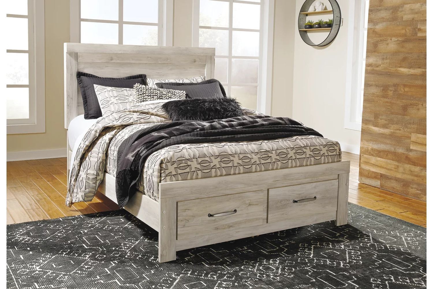 Bellaby White Queen Storage Panel Bed B331B4