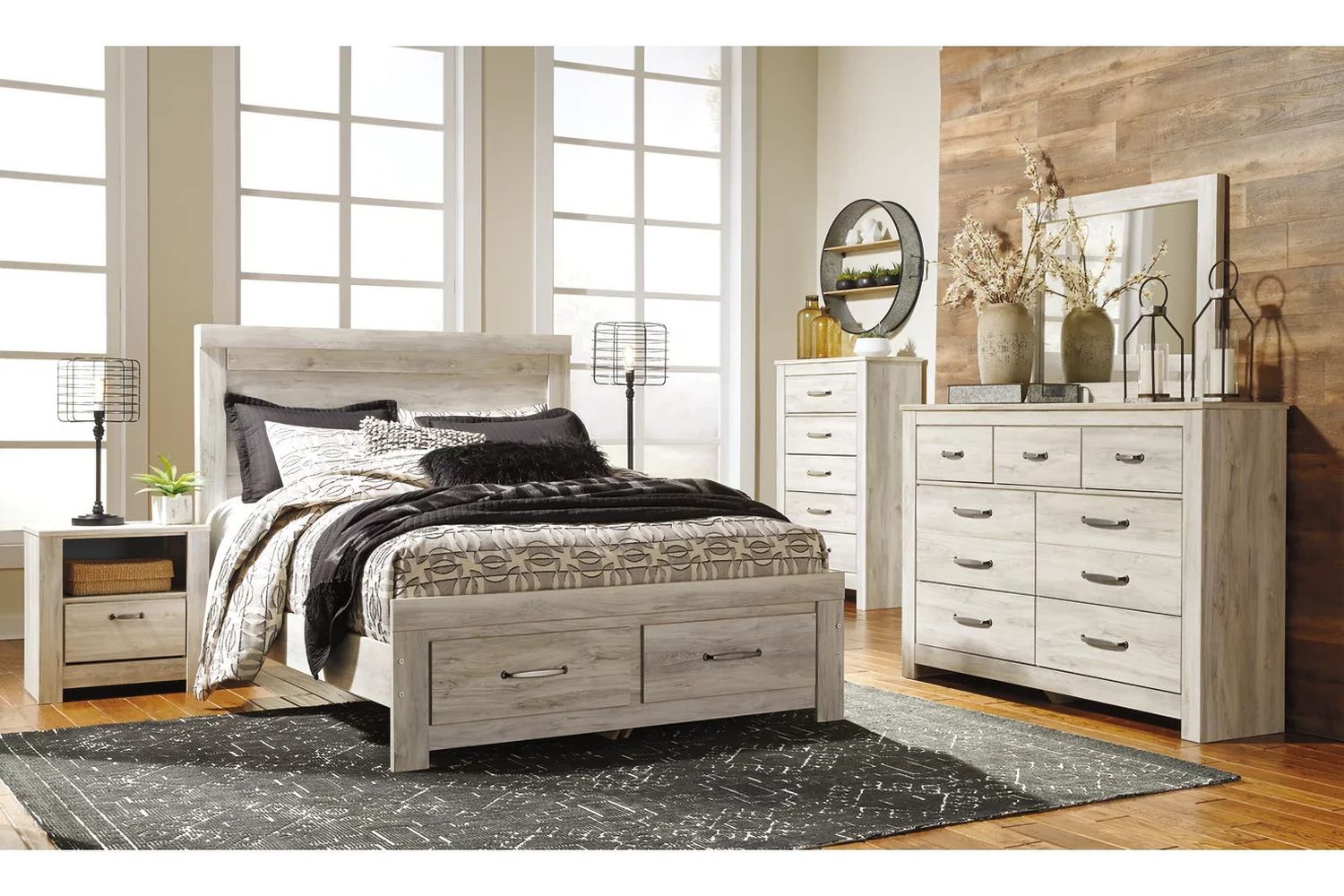 Bellaby White Queen Storage Panel Bed B331B4