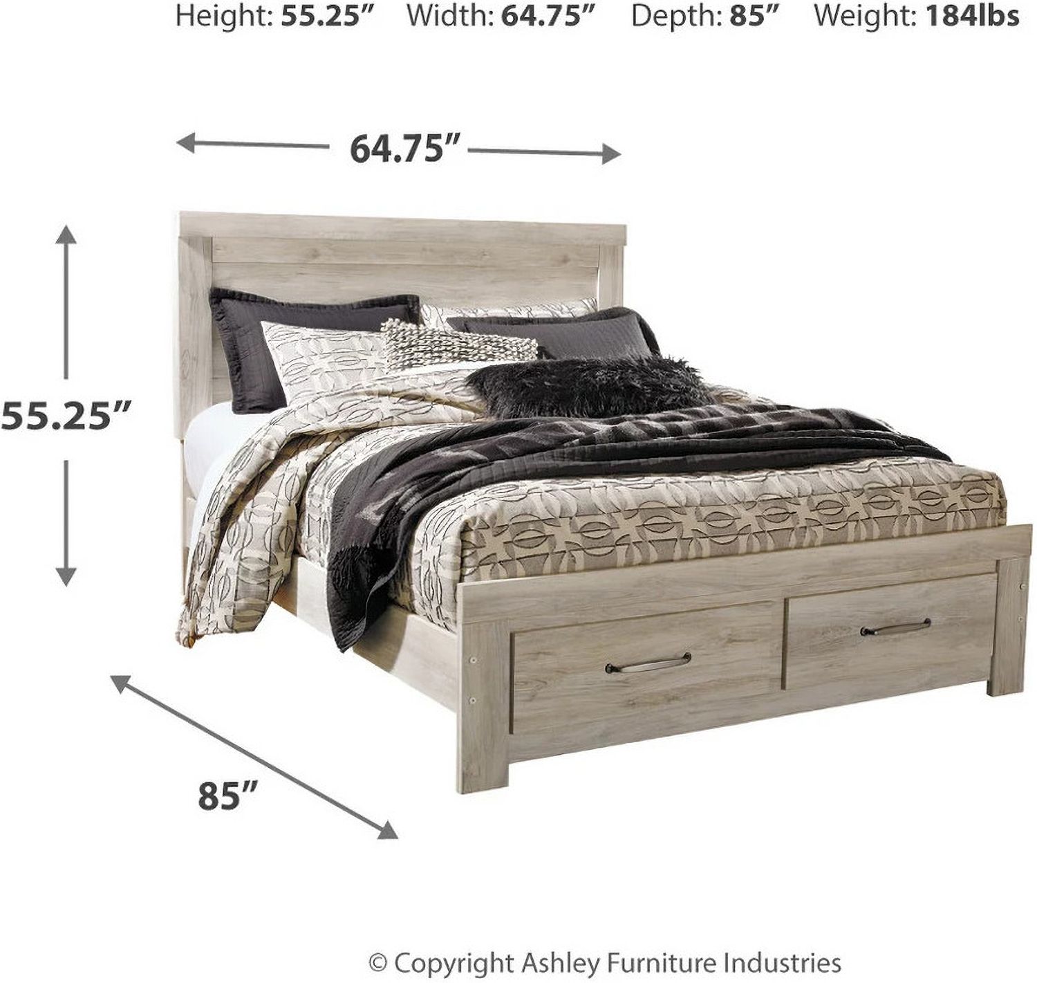 Bellaby White Queen Storage Panel Bed B331B4