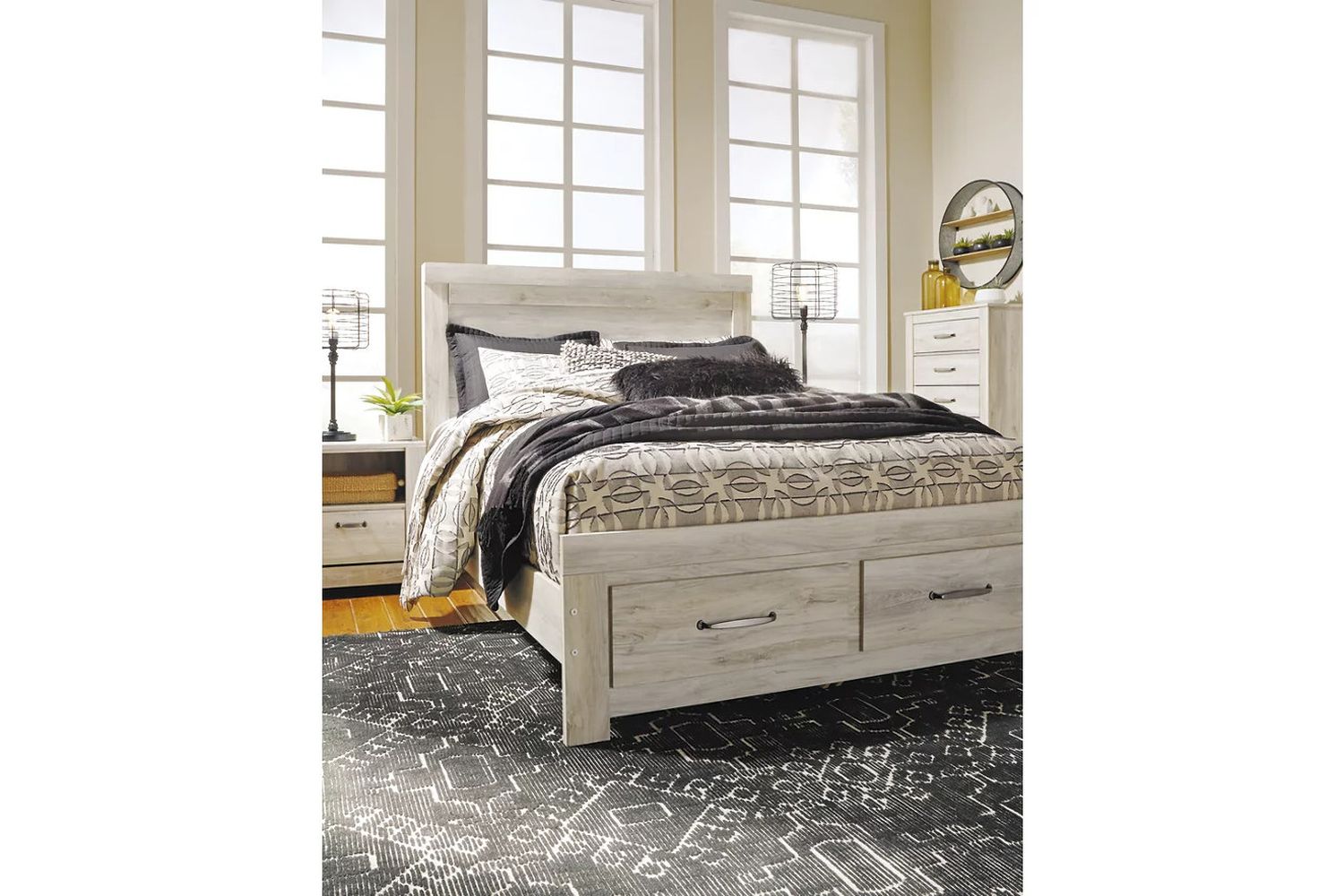 Bellaby White Queen Storage Panel Bed B331B4