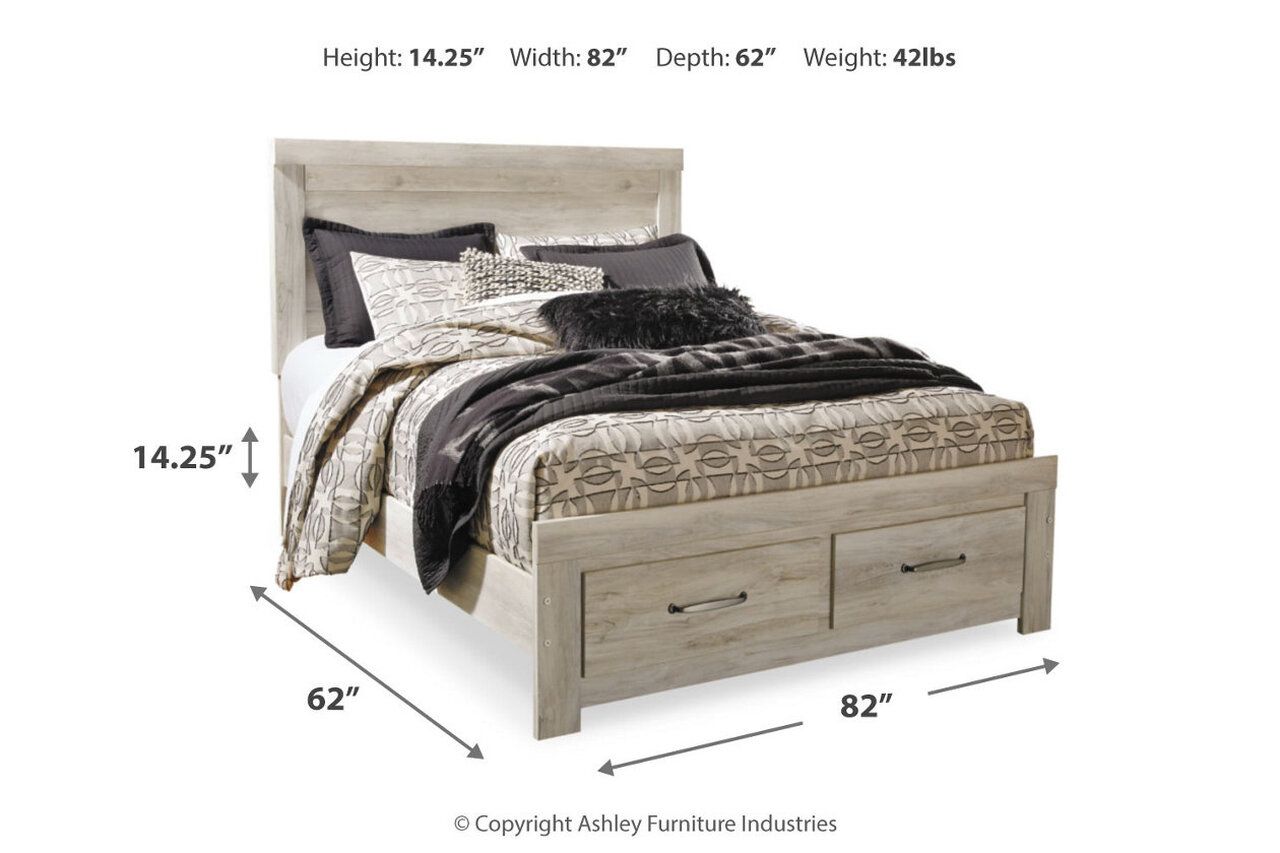 Bellaby White Queen Storage Panel Bed B331B4