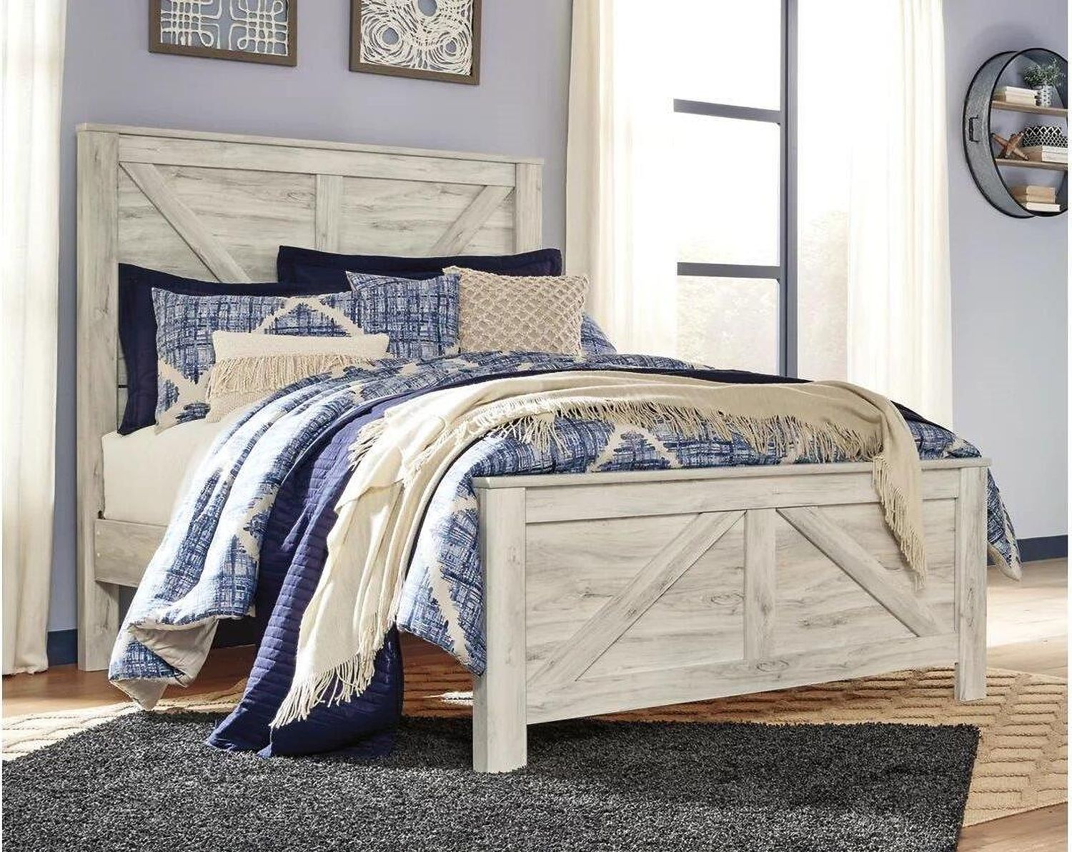 Bellaby Whitewash Queen Panel Bed B331B6