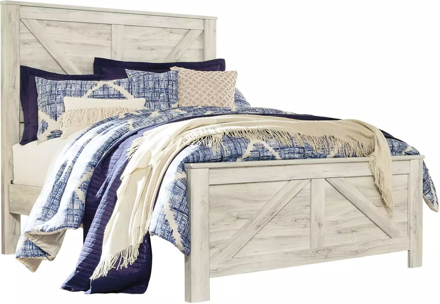 Bellaby Whitewash Queen Panel Bed B331B6