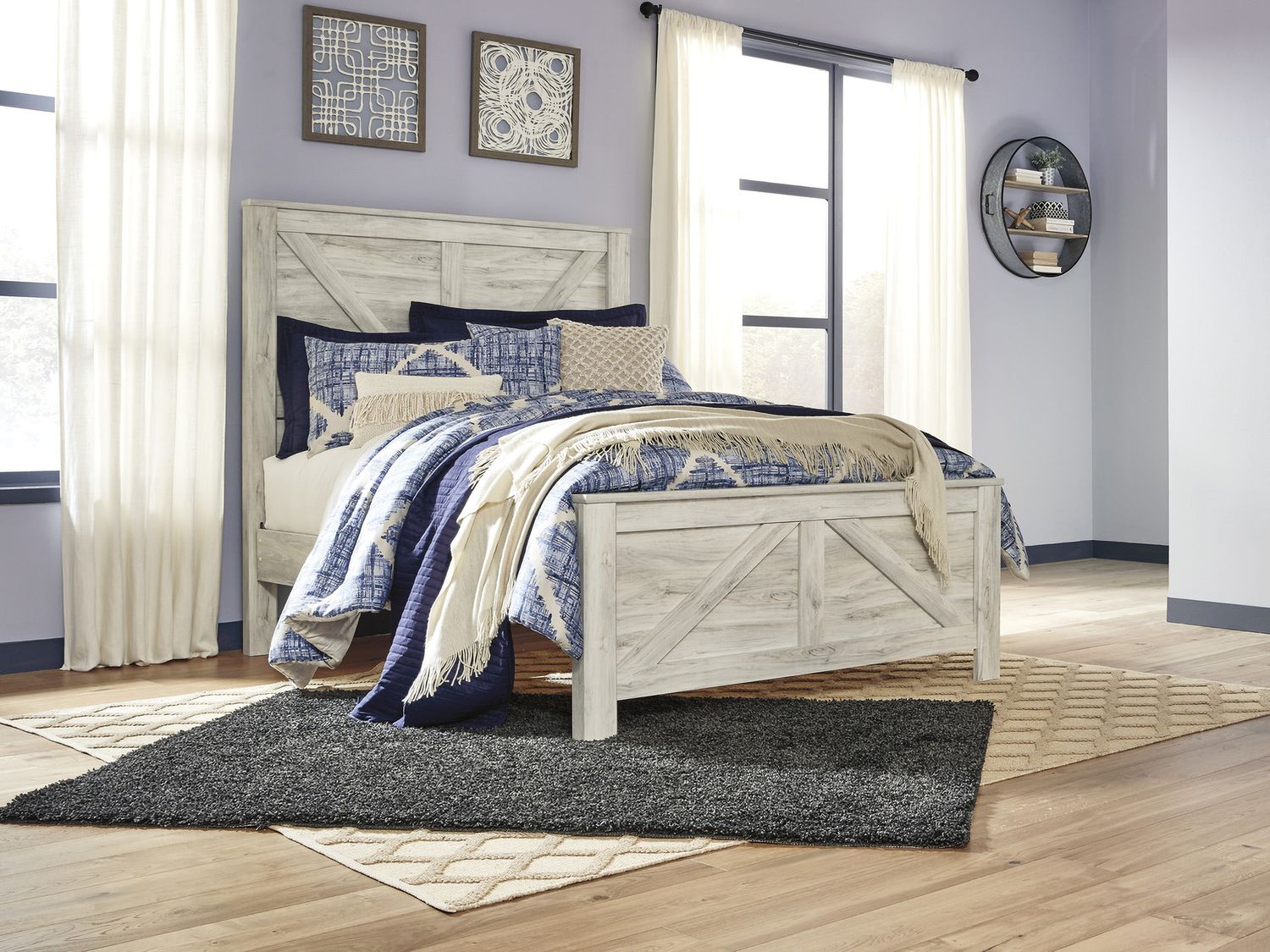 Bellaby Whitewash Queen Panel Bed B331B6