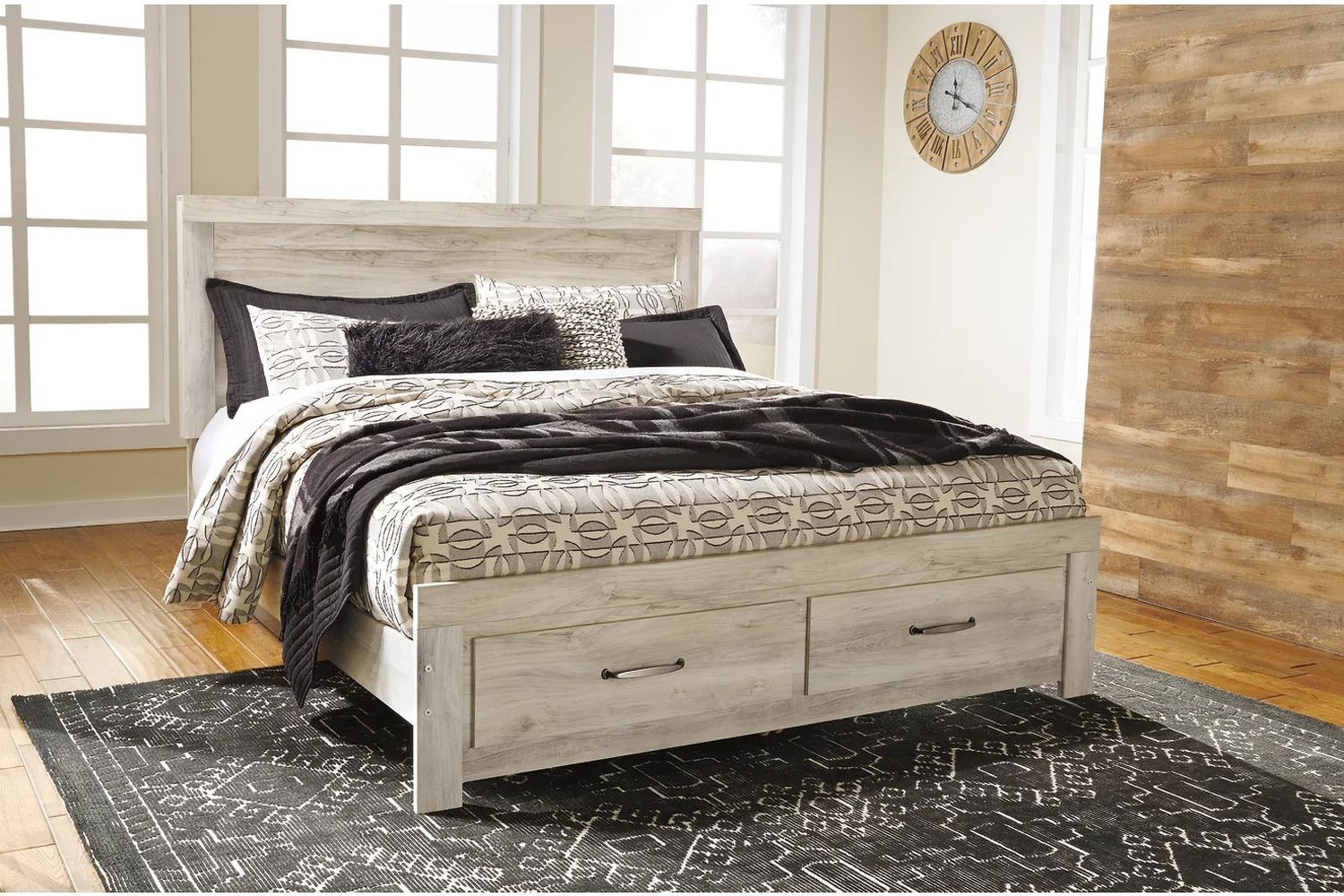 Bellaby White King Storage Panel Bed B331B9