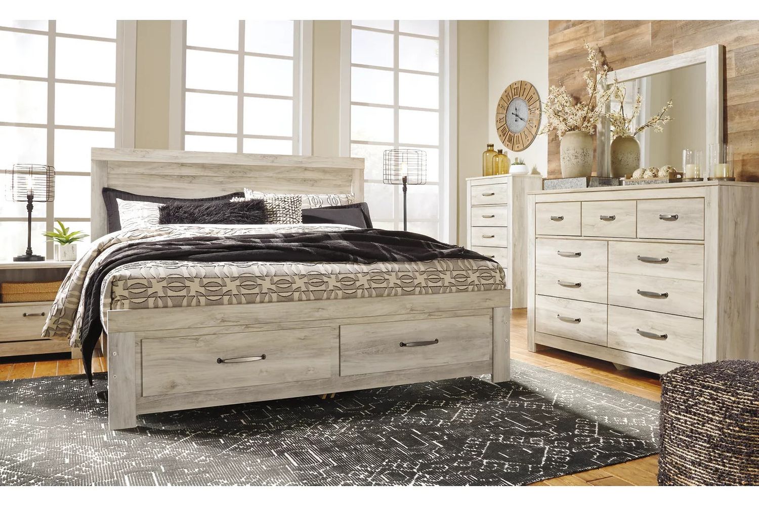 Bellaby White King Storage Panel Bed B331B9