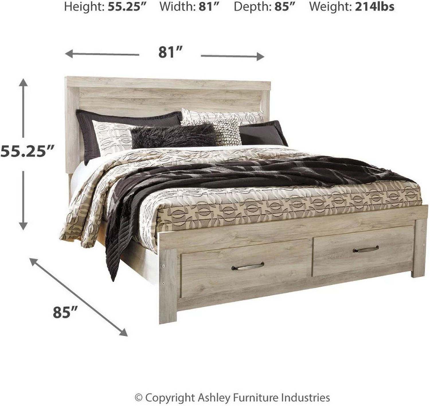 Bellaby White King Storage Panel Bed B331B9