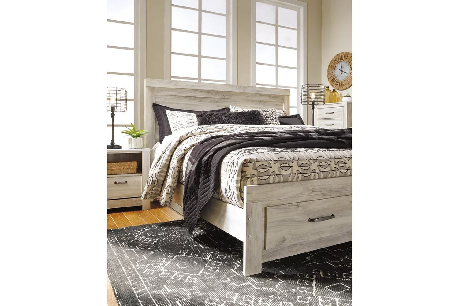 Bellaby White King Storage Panel Bed B331B9