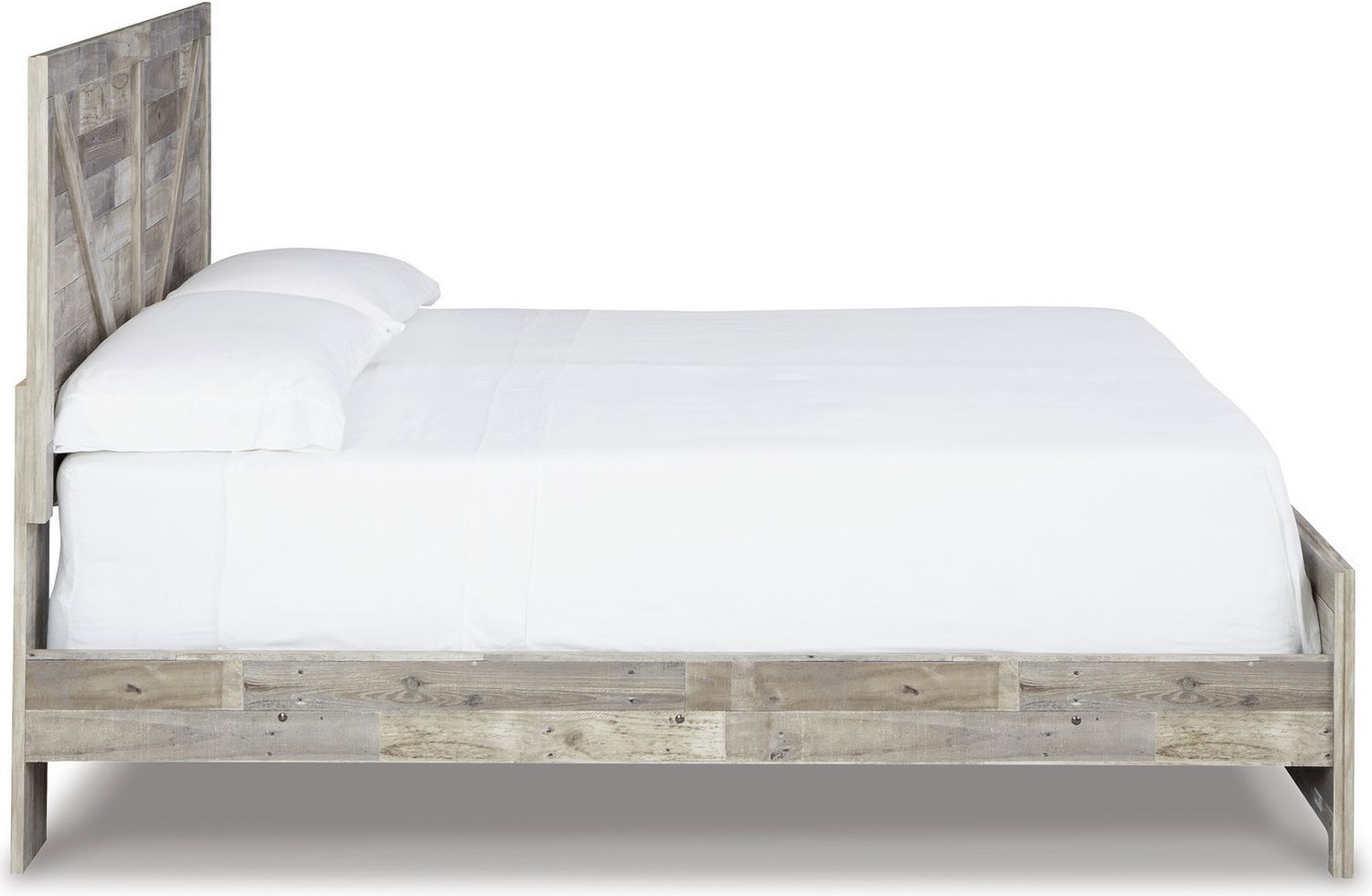 Hodanna Whitewash King Crossbuck Panel Bed B3487B4