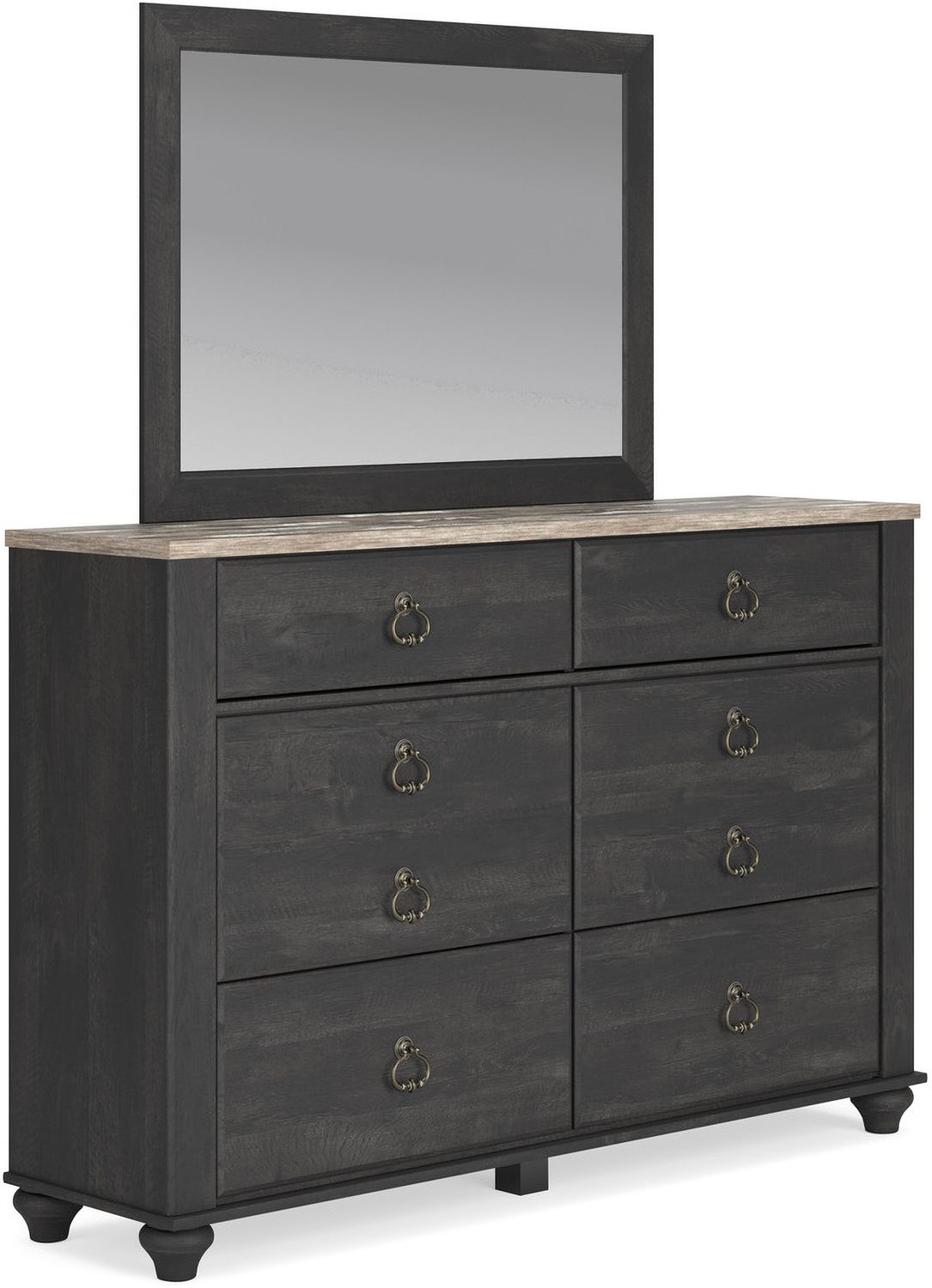 Nanforth Graphite Bedroom Mirror B367036
