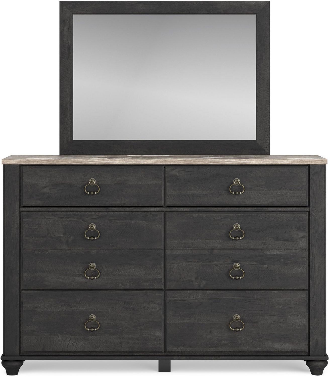 Nanforth Graphite Bedroom Mirror B367036