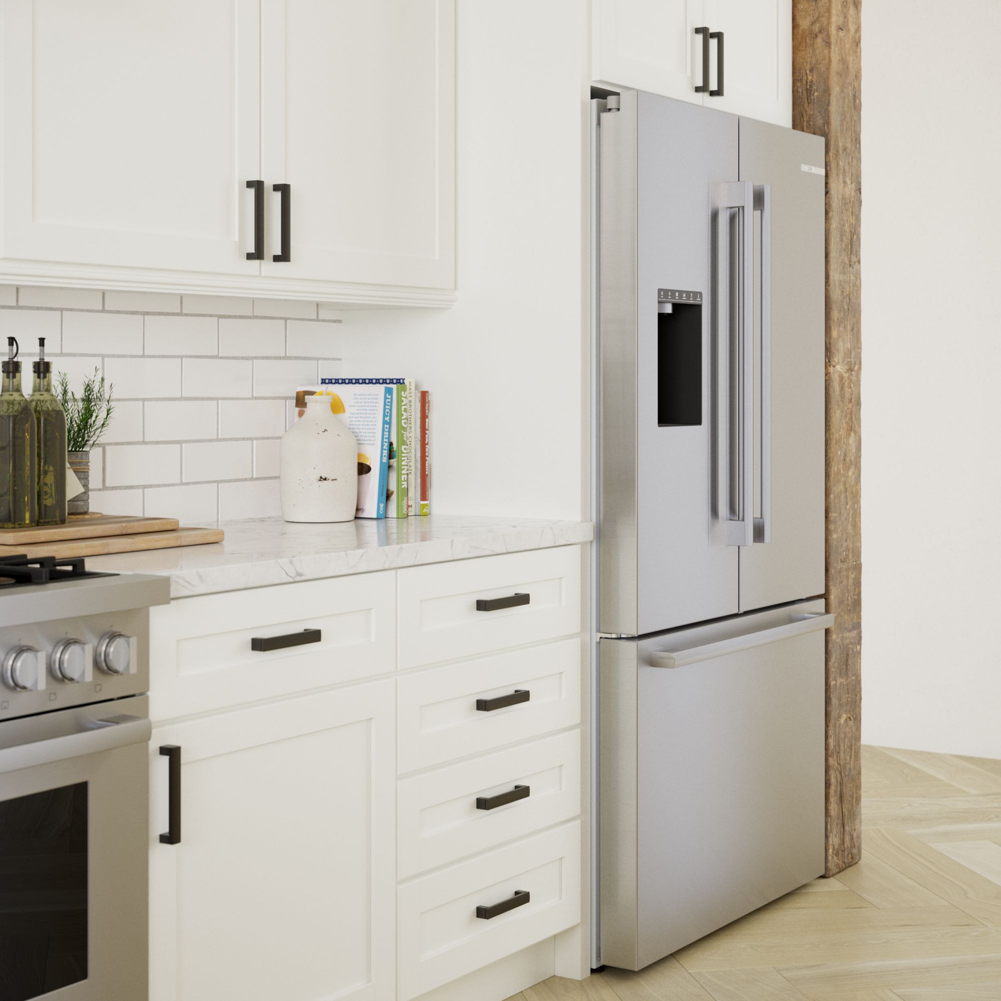500 Series French Door Bottom Mount Refrigerator 36'' Easy clean B36CD50SNS