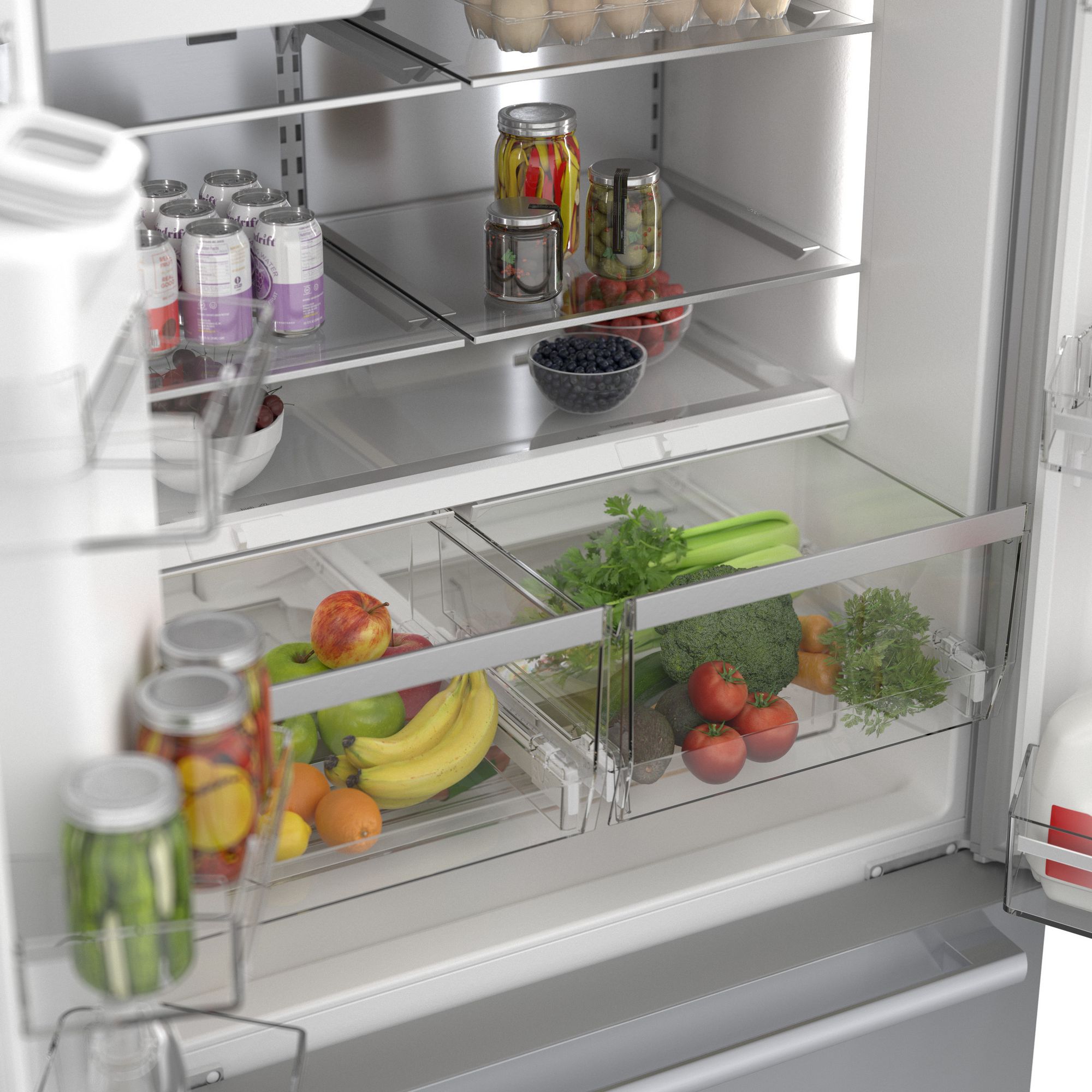 500 Series French Door Bottom Mount Refrigerator 36'' Easy clean B36CD50SNS