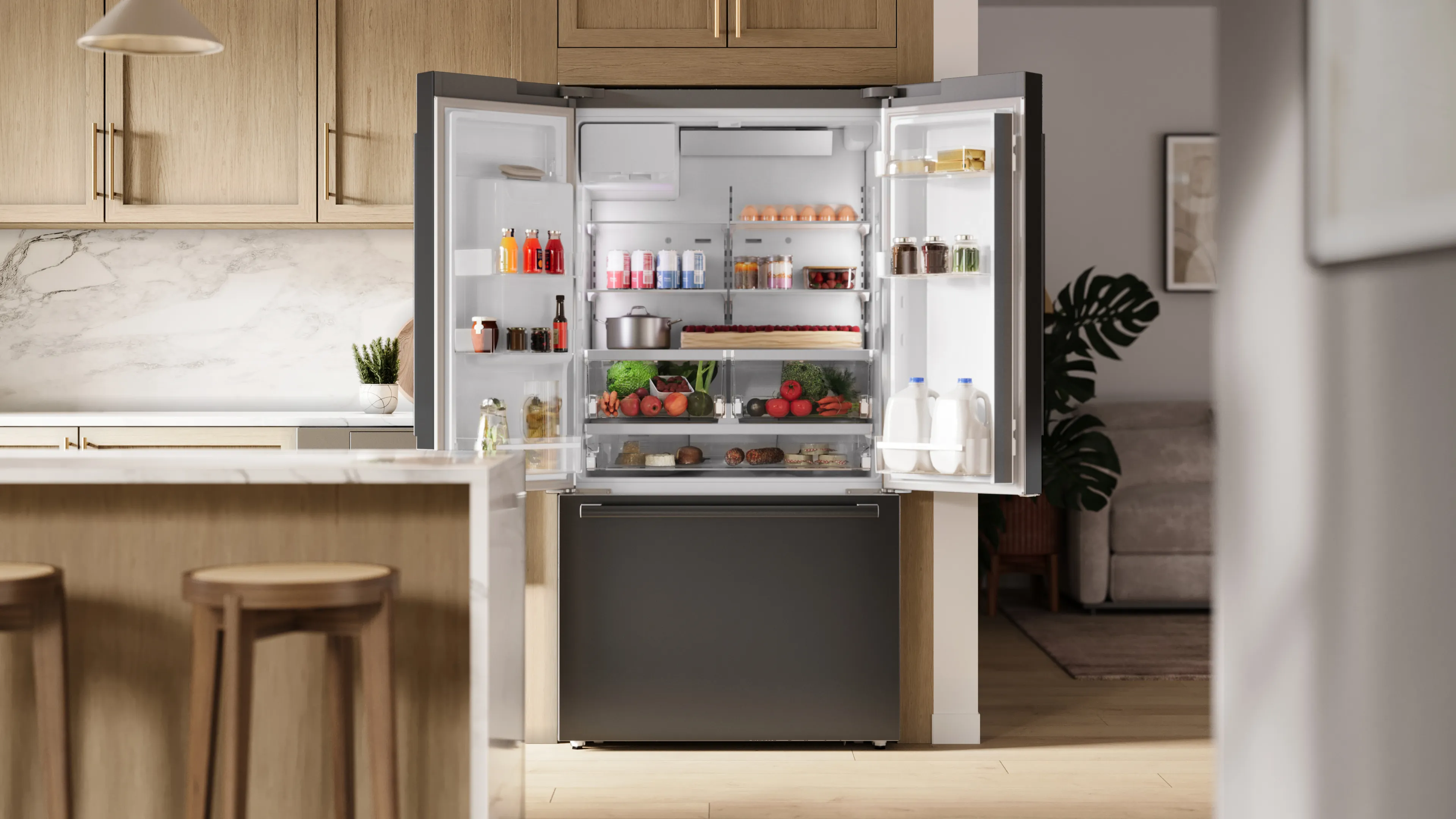 500 Series French Door Bottom Mount Refrigerator 36'' B36CD52SNB