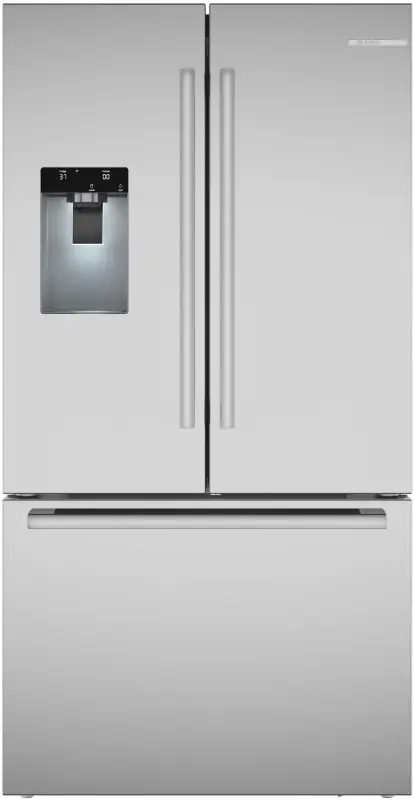 Bosch 36" 500 Series, 3-Door, Counter Depth, External ice/water, Stainless Steel, 70" Stainless steel (with anti-fingerprint) B36CD52SNS Picture 1