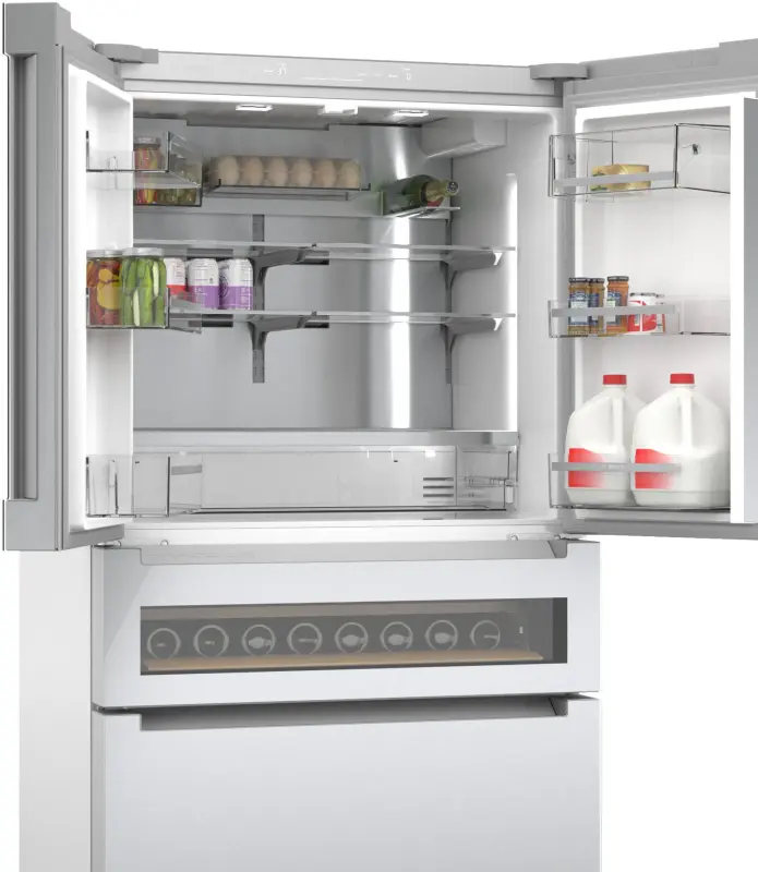 800 Series French Door Bottom Mount Refrigerator, Glass door 36'' B36CL81ENG