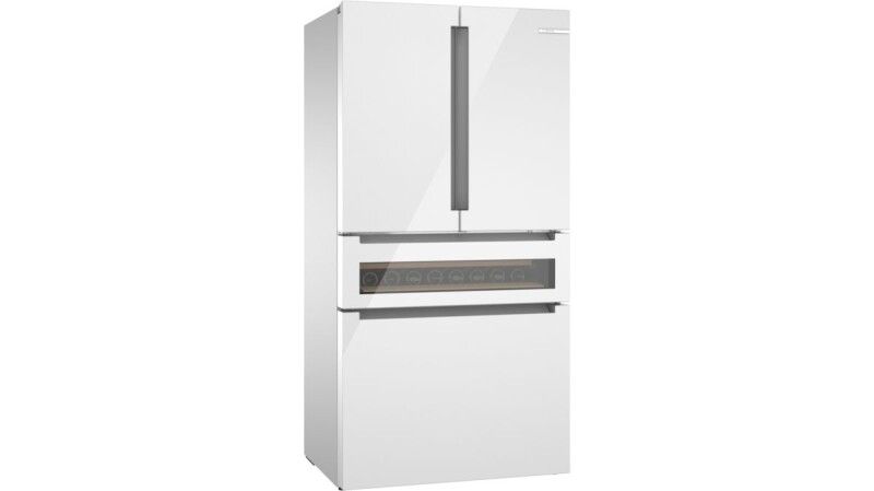 800 Series French Door Bottom Mount Refrigerator, Glass door 36'' B36CL81ENW