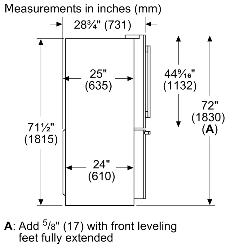 800 Series French Door Bottom Mount Refrigerator36'' B36CT81SNS
