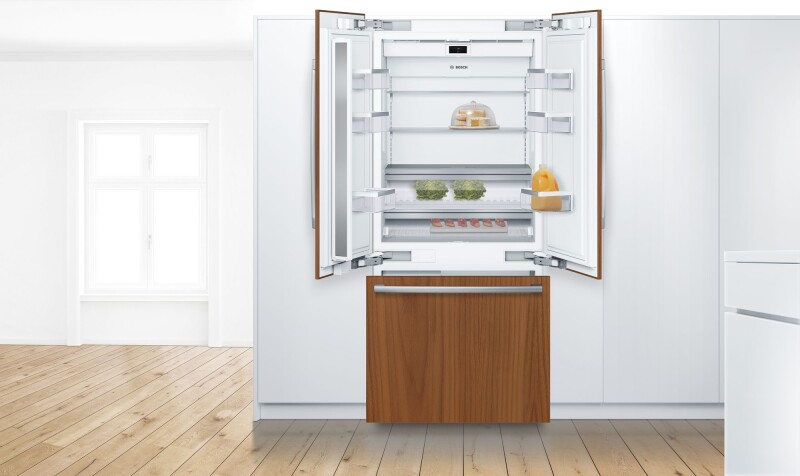 Benchmark Built-in Bottom Freezer Refrigerator 36'' flat hinge view 2