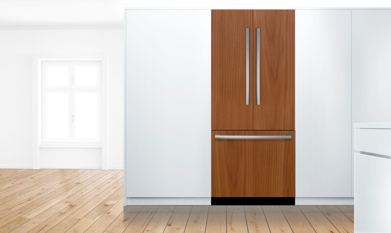 Benchmark Built-in Bottom Freezer Refrigerator 36'' flat hinge view 3