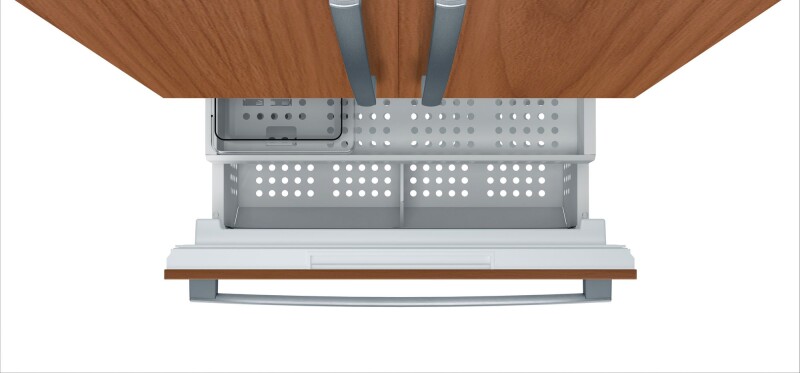Benchmark Built-in Bottom Freezer Refrigerator 36'' flat hinge view 6