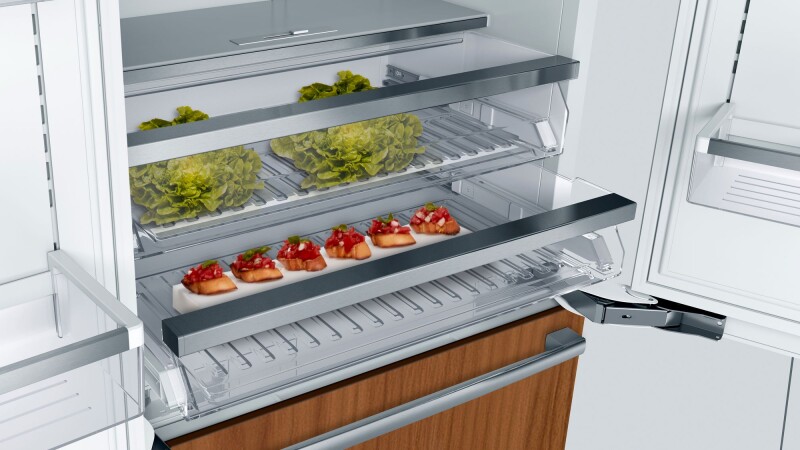 Benchmark Built-in Bottom Freezer Refrigerator 36'' flat hinge view 7