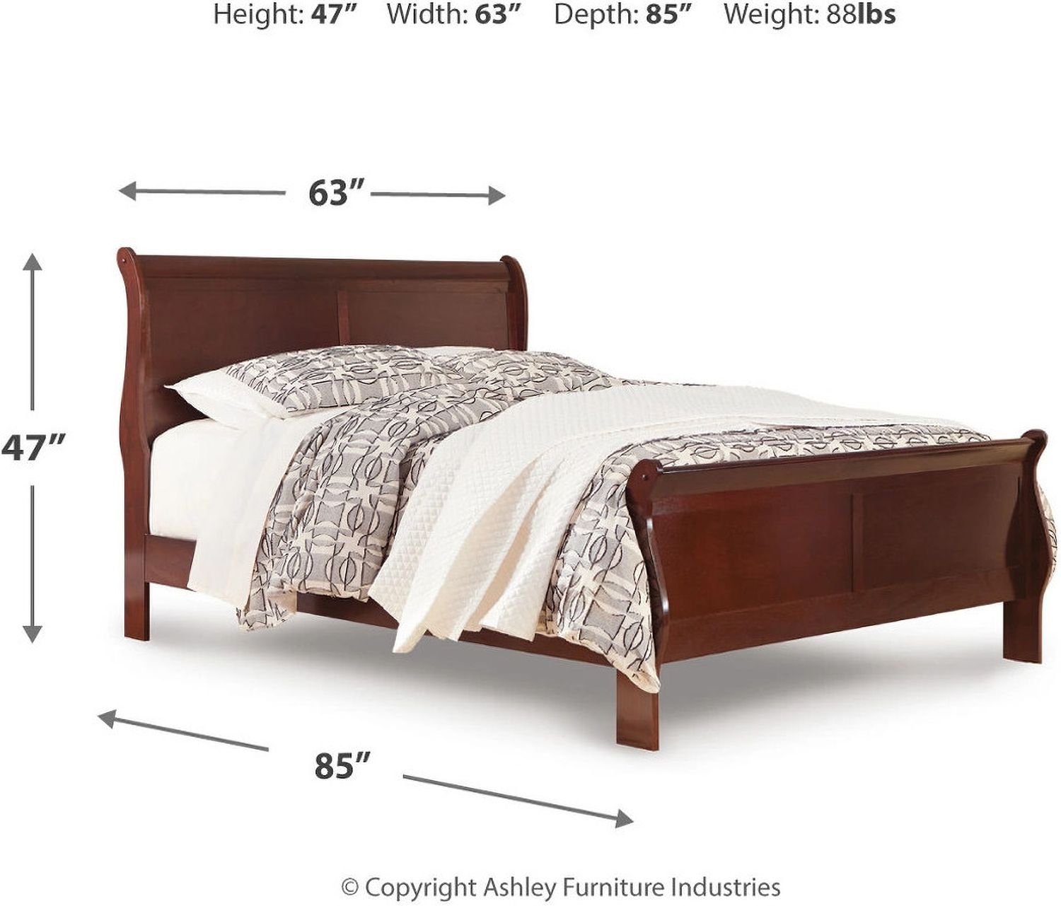 Alisdair Queen Sleigh Bed B376B2