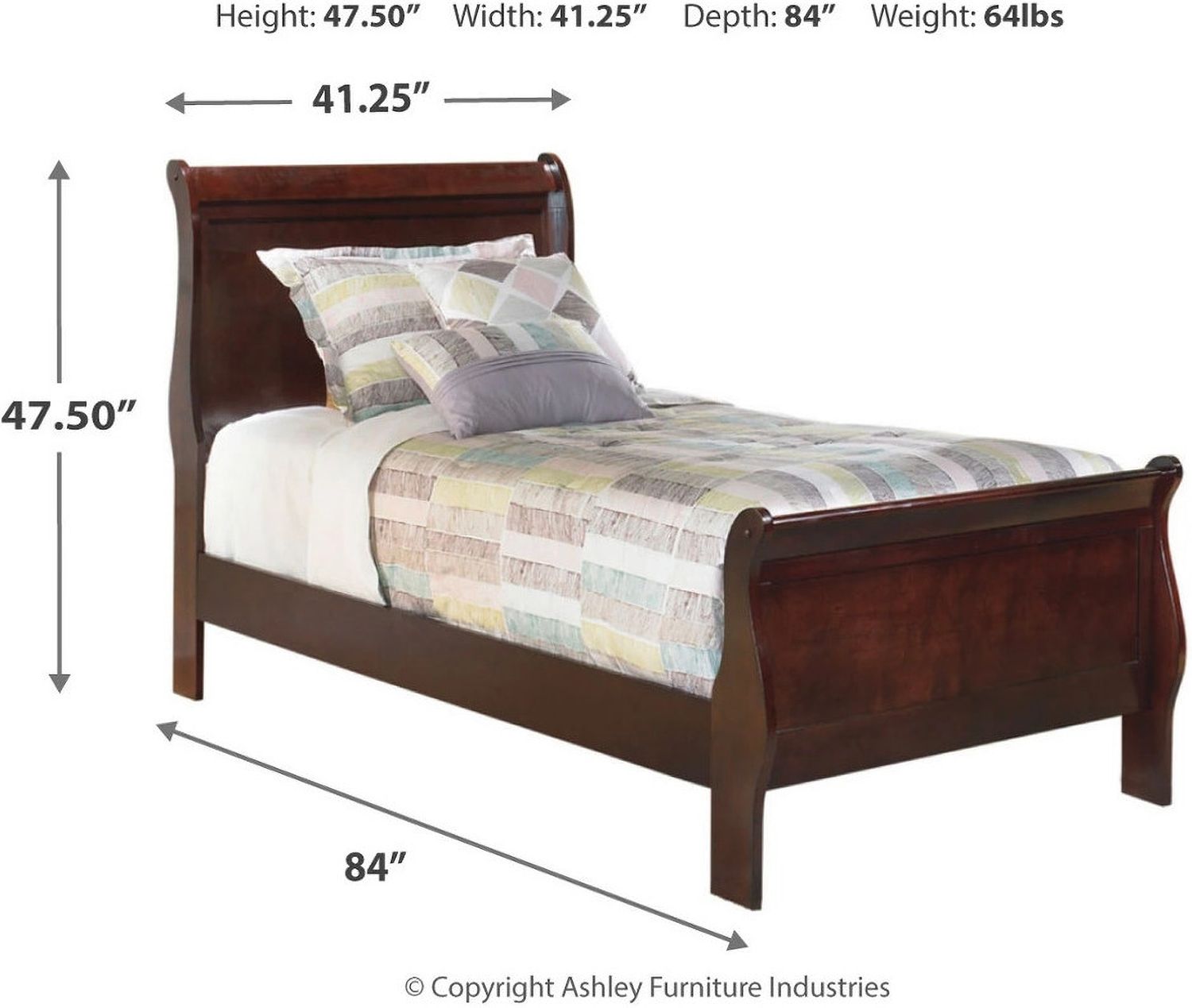 Alisdair Twin Sleigh Bed B376B5