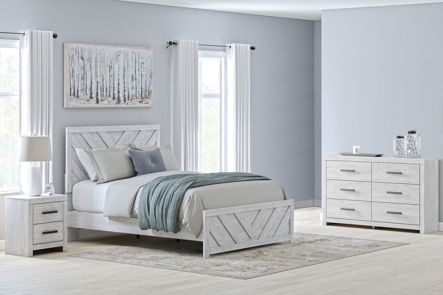 Cayboni Dresser In Washed White B378831