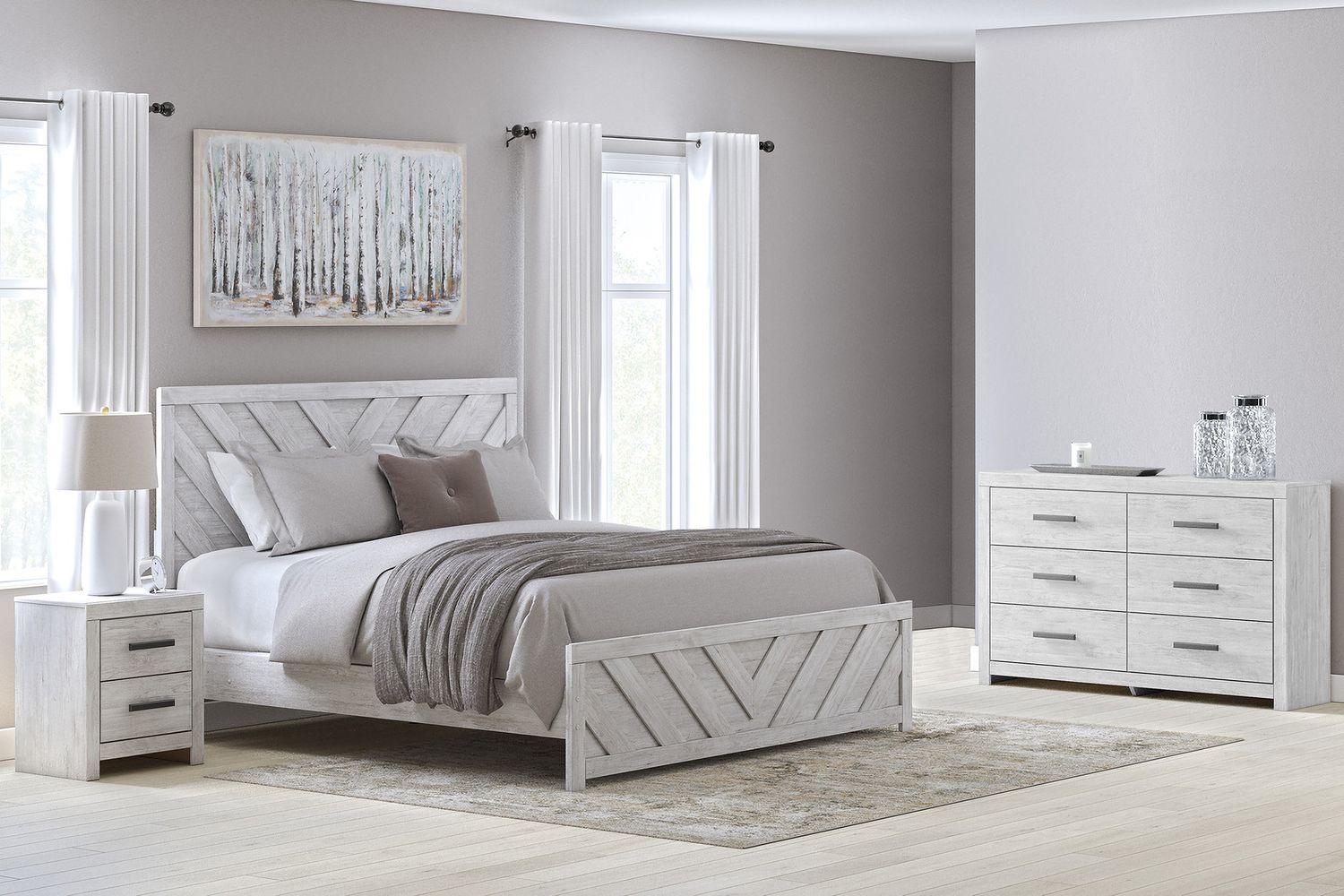 Cayboni Dresser In Washed White B378831