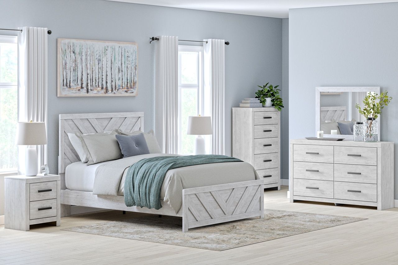 Cayboni Bedroom Mirror In White Wash B378836