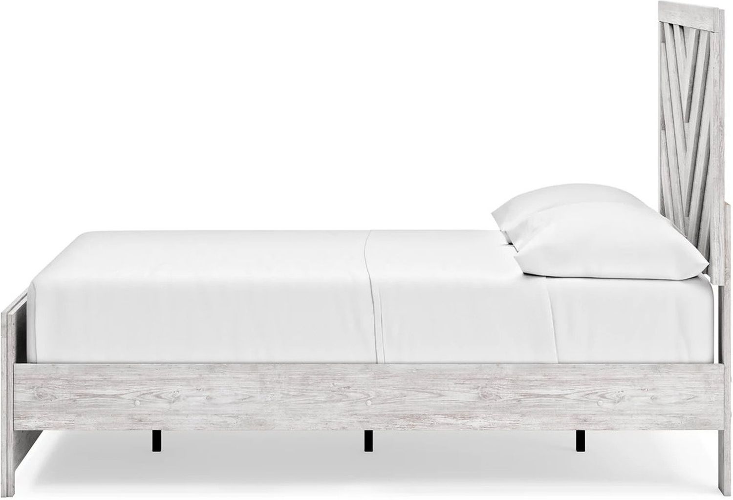 Cayboni Full Panel Bed In Washed White B3788B2