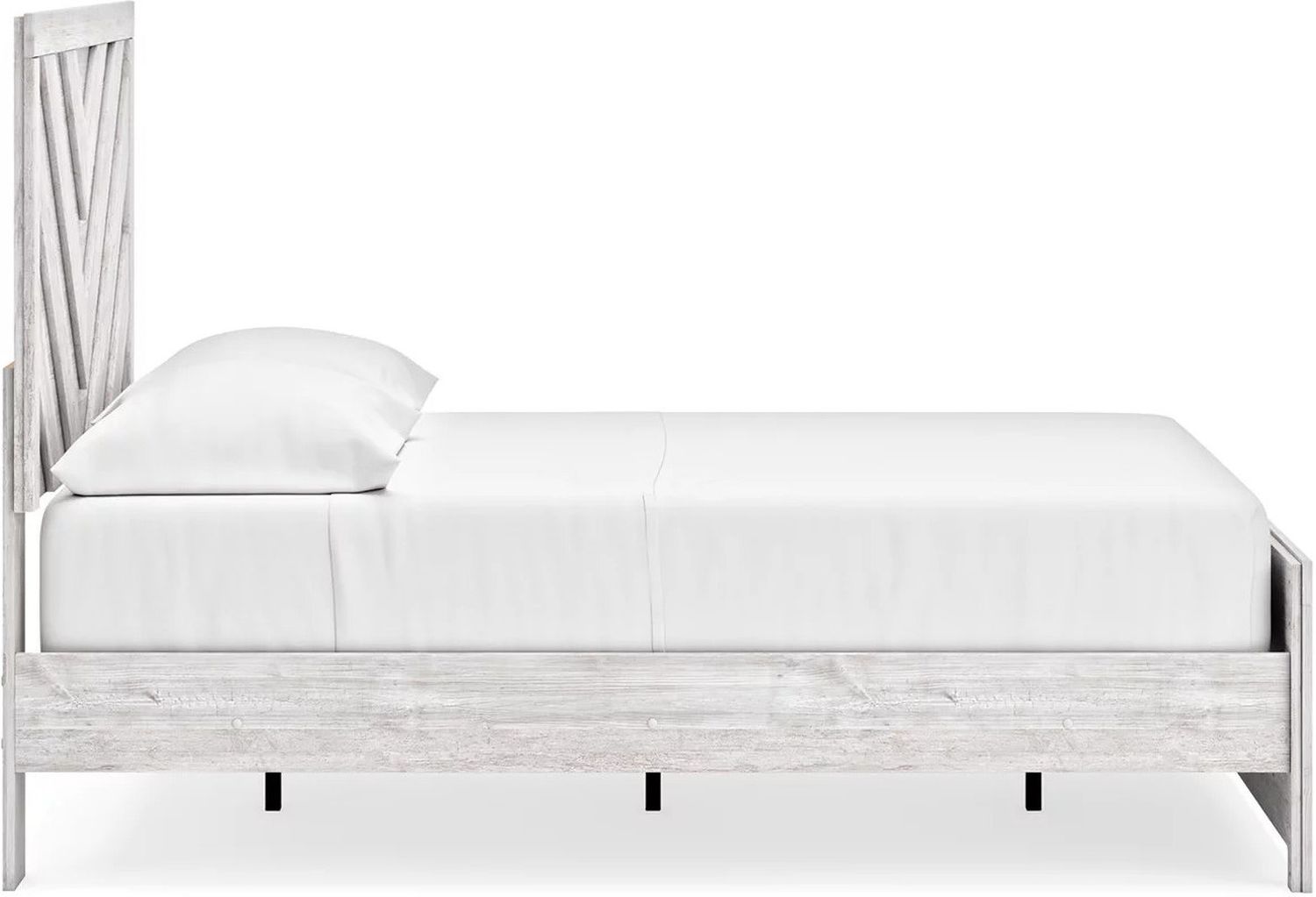 Cayboni Full Panel Bed In Washed White B3788B2