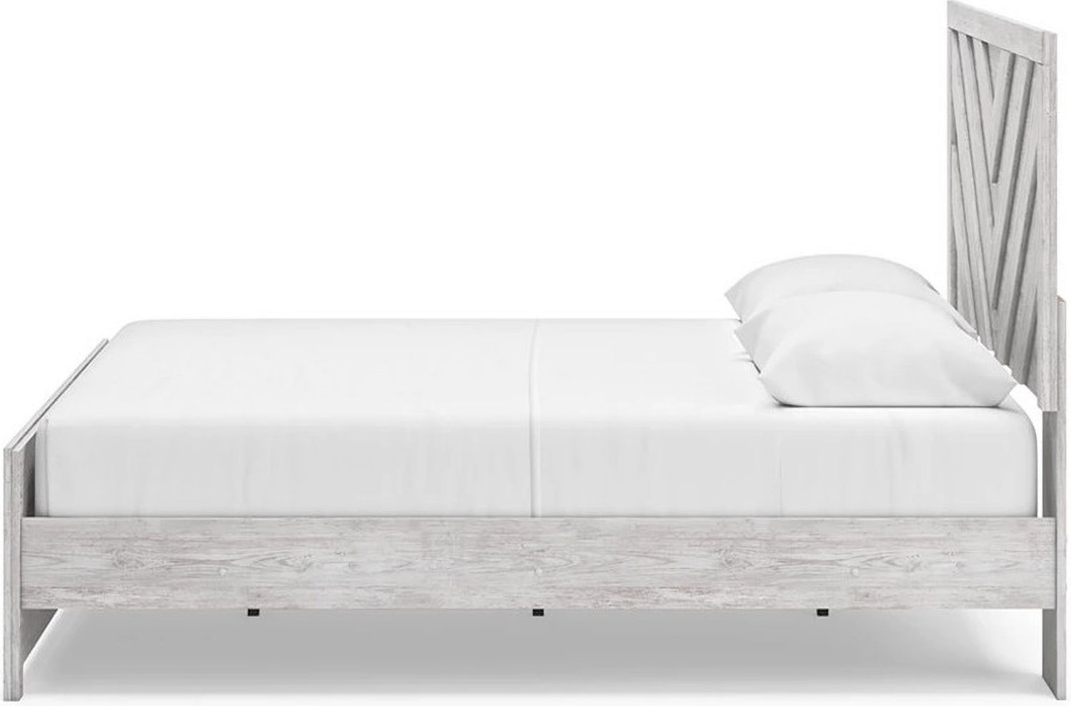 Cayboni Queen Panel Bed In White Wash B3788B4