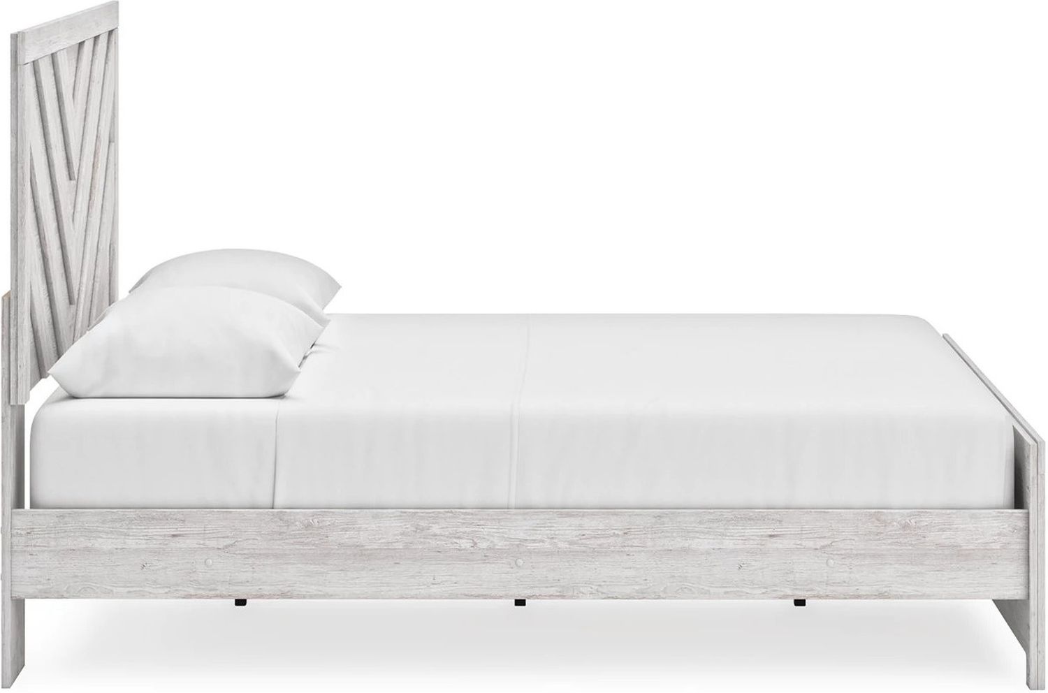 Cayboni Queen Panel Bed In White Wash B3788B4