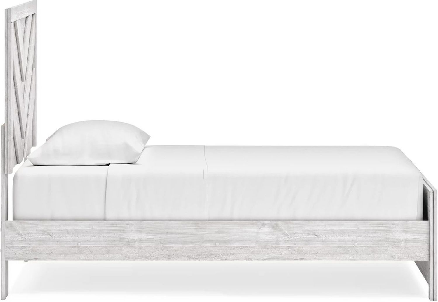 Cayboni Twin Panel Bed In Washed White B3788B6