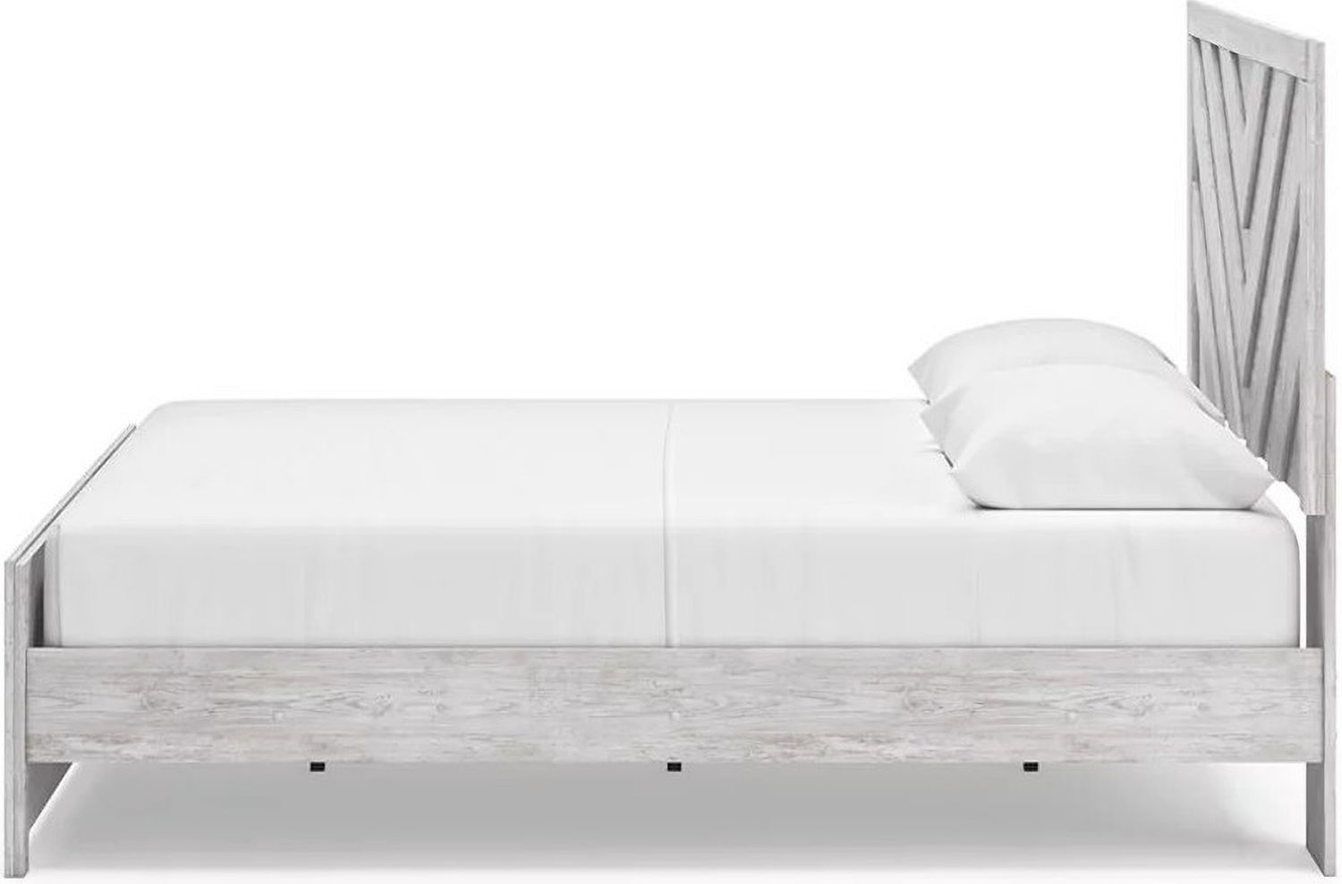 Cayboni King Panel Bed In Washed White B3788B7