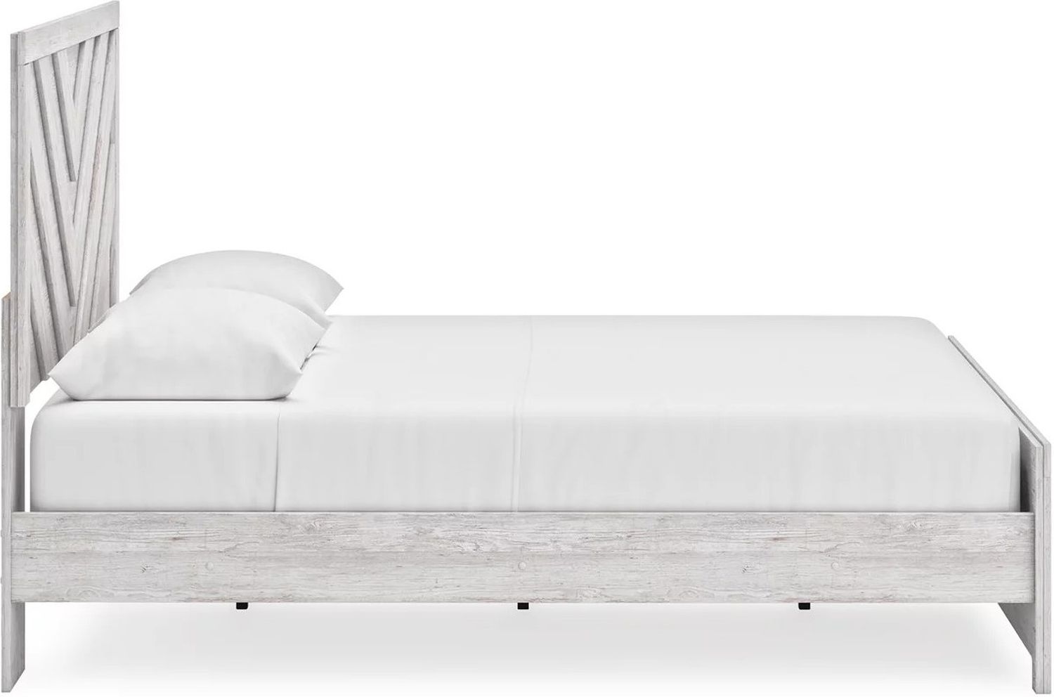 Cayboni King Panel Bed In Washed White B3788B7
