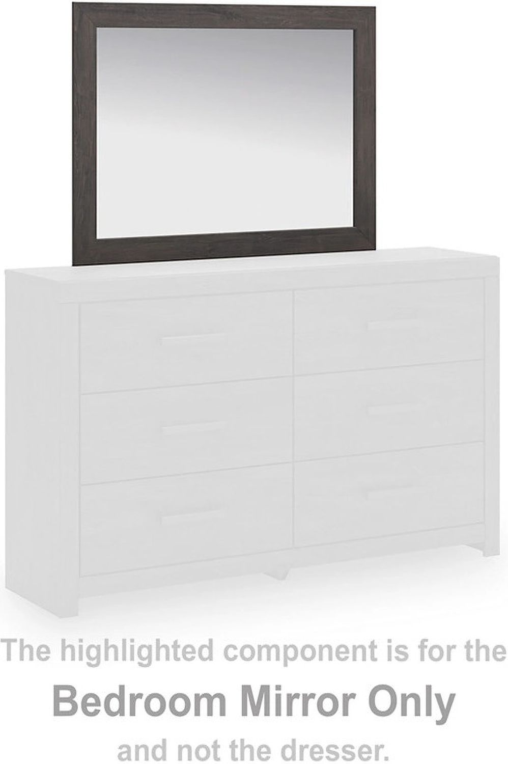 Prendonea Bedroom Mirror In Charcoal B378936