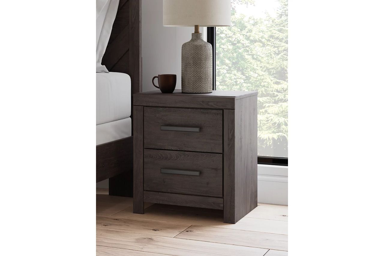 Prendonea Nightstand In Charcoal B378992