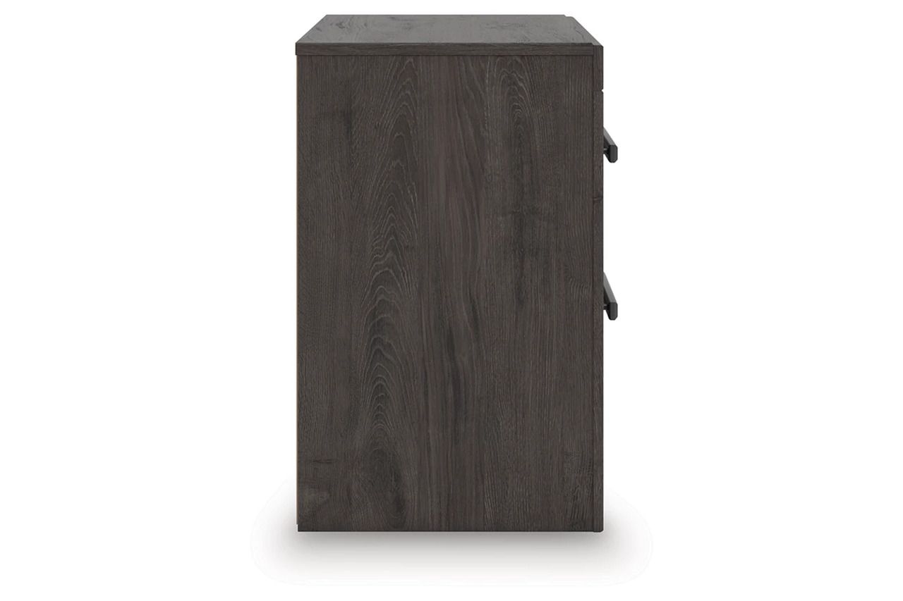 Prendonea Nightstand In Charcoal B378992