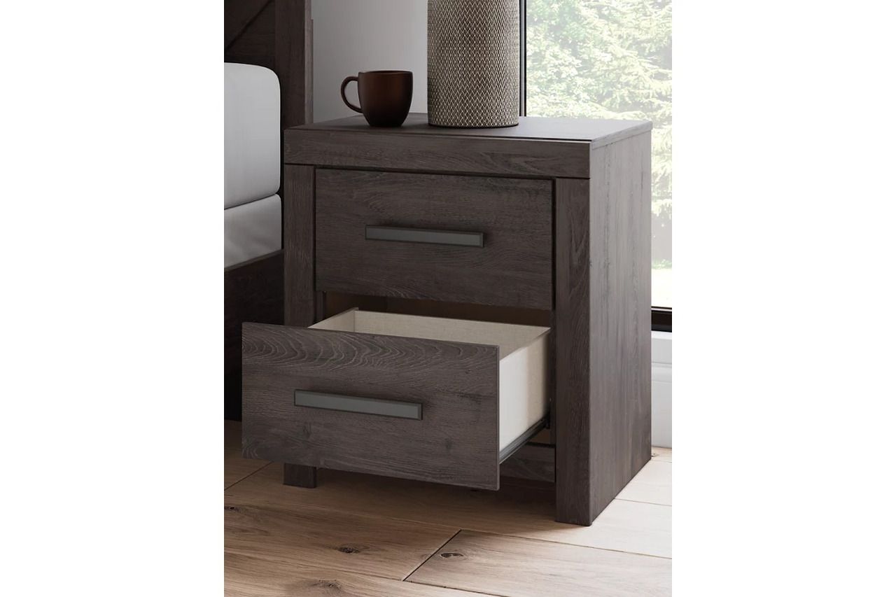 Prendonea Nightstand In Charcoal B378992