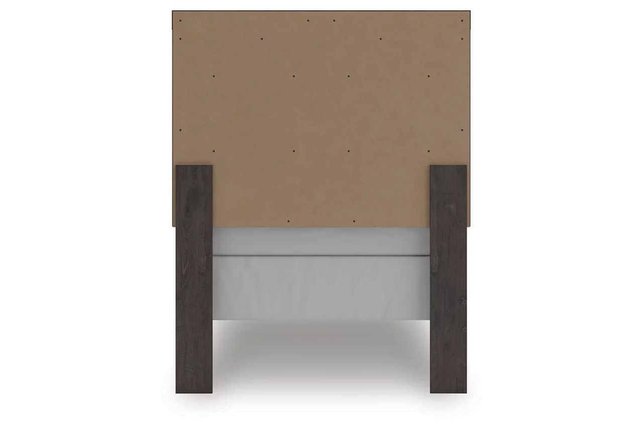 Prendonea Twin Panel Bed In Charcoal B3789B2