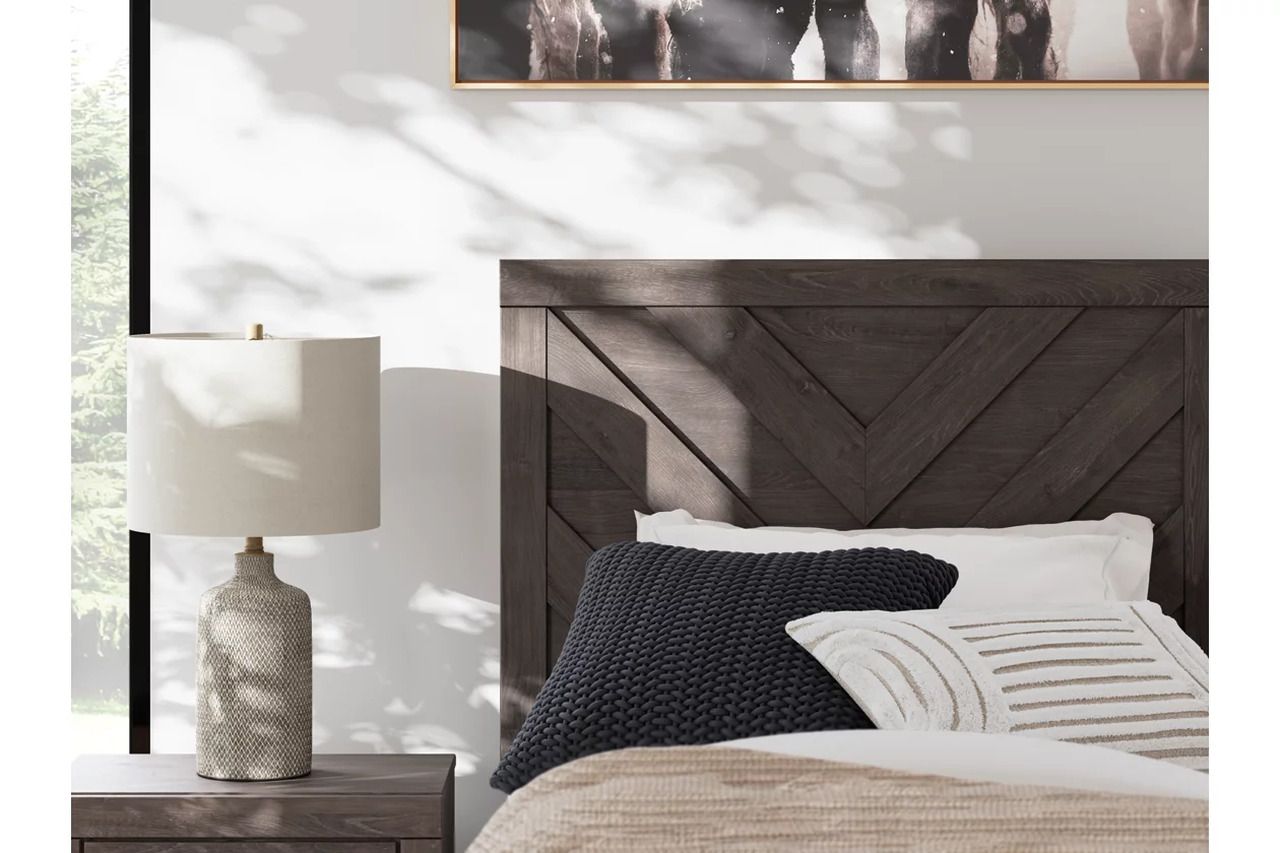 Prendonea Twin Panel Bed In Charcoal B3789B2