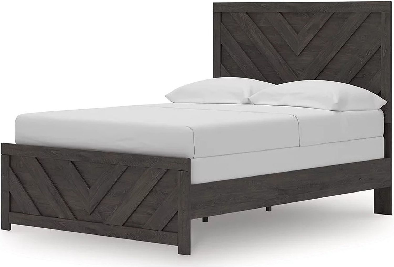 Prendonea Full Panel Bed In Charcoal B3789B3