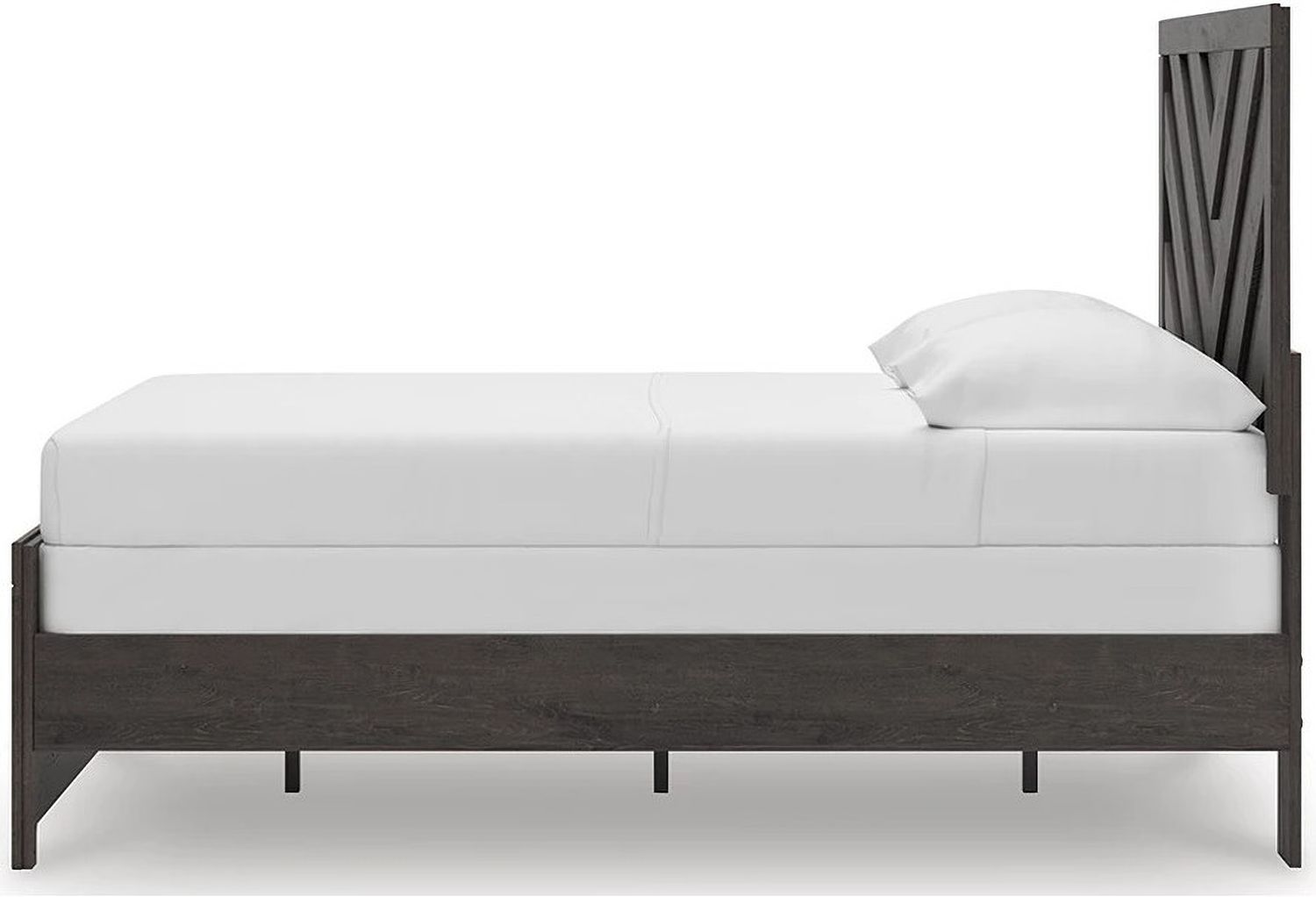 Prendonea Full Panel Bed In Charcoal B3789B3