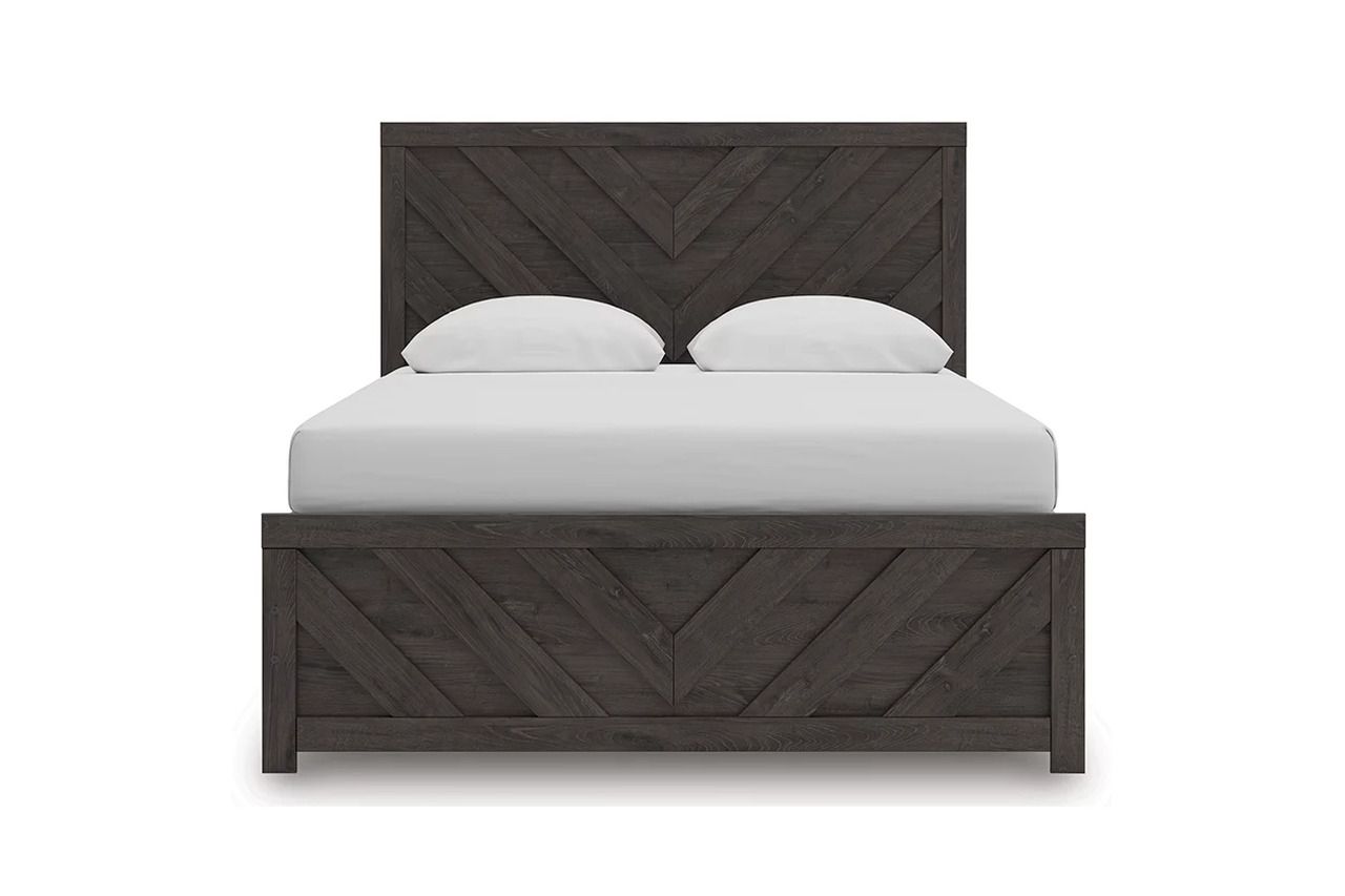 Prendonea Queen Panel Bed In Charcoal B3789B4