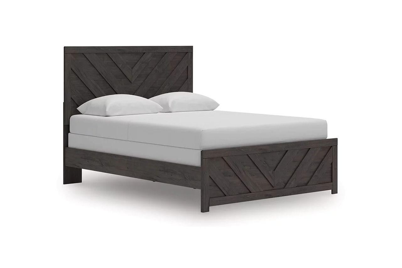 Prendonea Queen Panel Bed In Charcoal B3789B4
